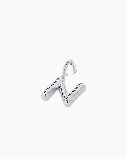 Crew Alphabet Statement Charm || option::Silver Plated, N