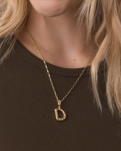 Crew Alphabet Statement Charm || option::18K Gold Plated, D