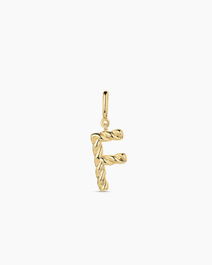 Crew Alphabet Statement Charm || option::18K Gold Plated, F