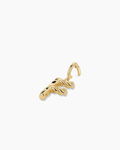 Crew Alphabet Statement Charm || option::18K Gold Plated, F