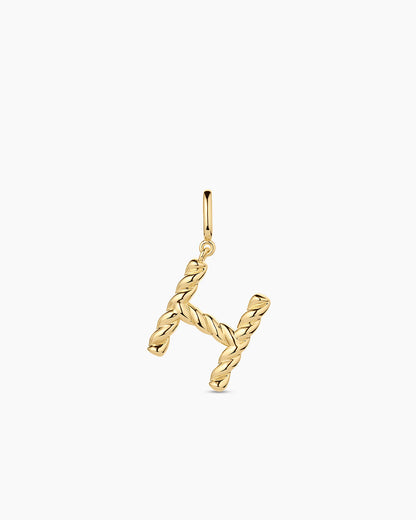 Crew Alphabet Statement Charm || option::18K Gold Plated, H
