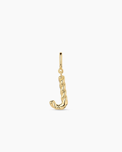 Crew Alphabet Statement Charm || option::18K Gold Plated, J