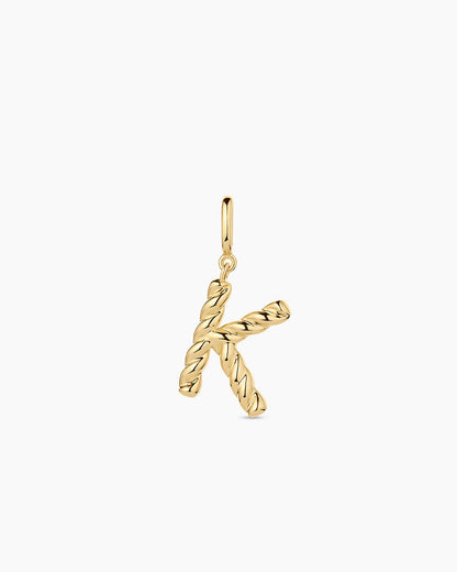 Crew Alphabet Statement Charm || option::18K Gold Plated, K