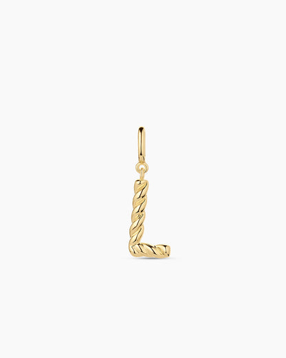 Crew Alphabet Statement Charm || option::18K Gold Plated, L