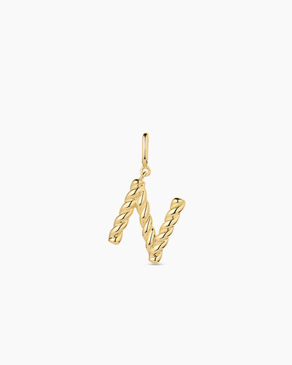 Crew Alphabet Statement Charm || option::18K Gold Plated, N