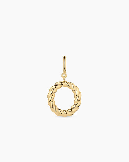 Crew Alphabet Statement Charm || option::18K Gold Plated, O