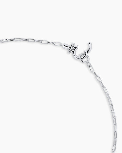 Crew Alphabet Statement Charm Necklace || option::Silver Plated, N