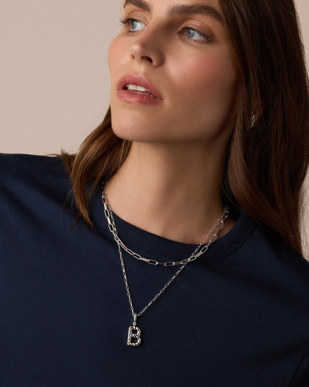 Crew Alphabet Statement Charm || option::Silver Plated, O