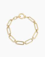 Zoey Statement Link Bracelet || option::18K Gold Plated
