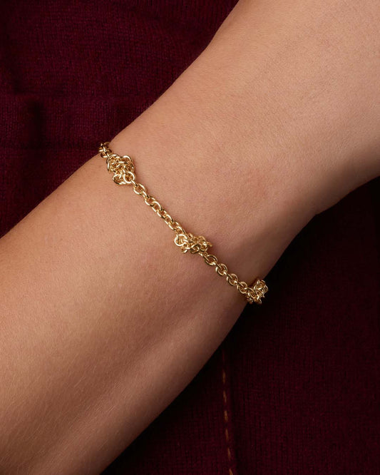 Knotty Bracelet || option::18K Gold Plated