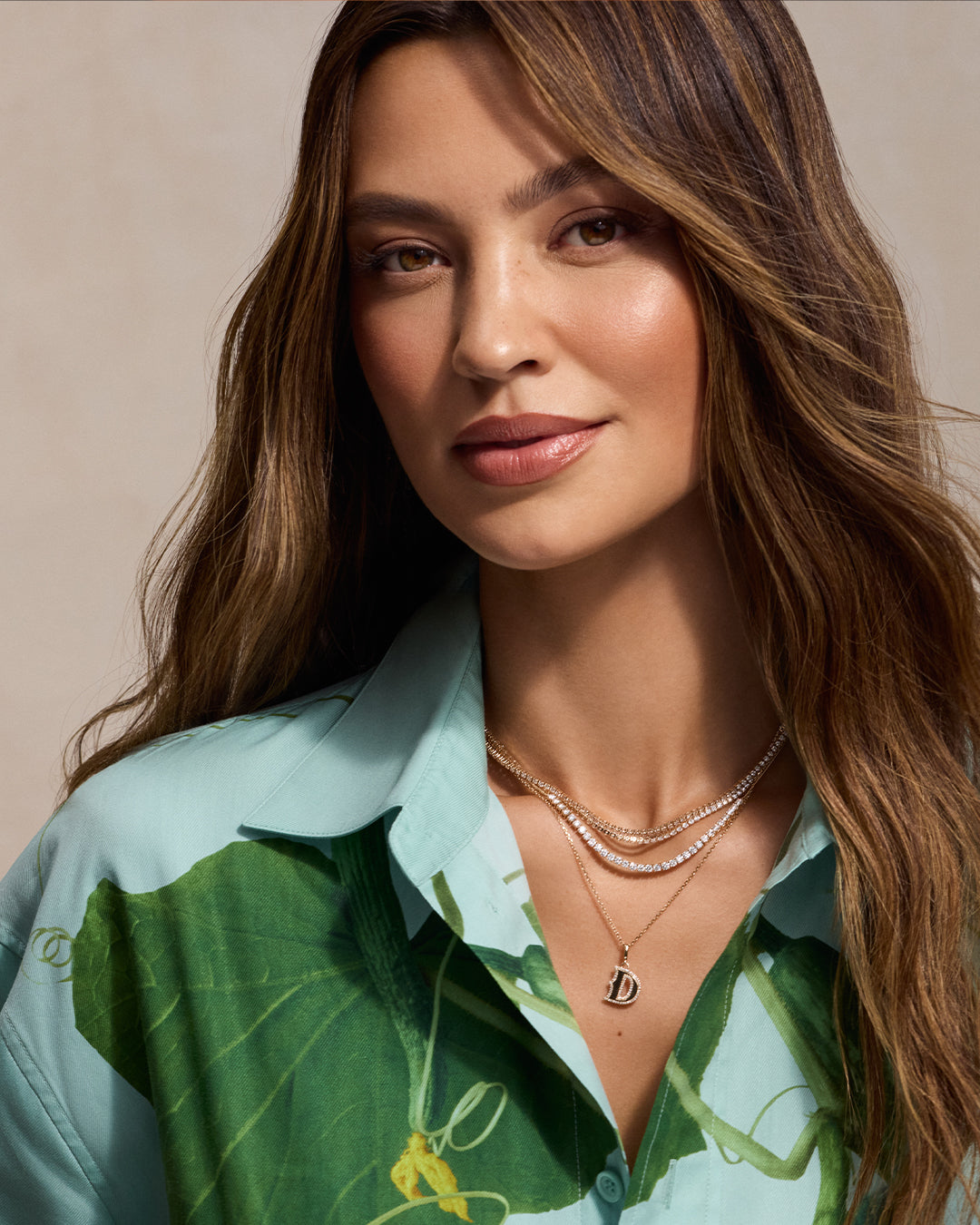 Lab Grown Diamond Chain Necklace || option::14K Solid Goldd || set::lab-grown-diamond-tennis-row-necklace-stl