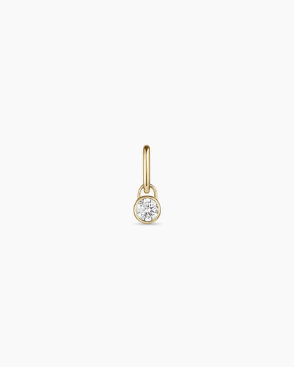 Lab Grown Diamond Halo Charm || option::14K Solid Gold