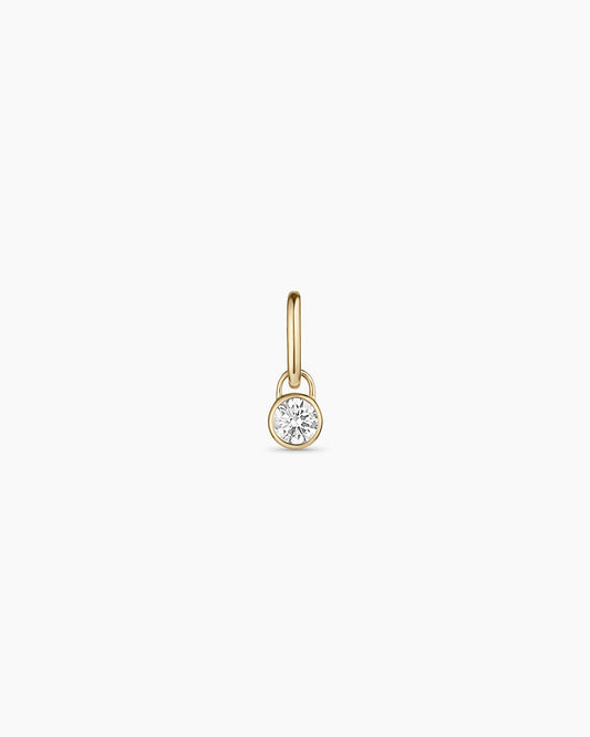 Lab Grown Diamond Halo Charm || option::14K Solid Gold