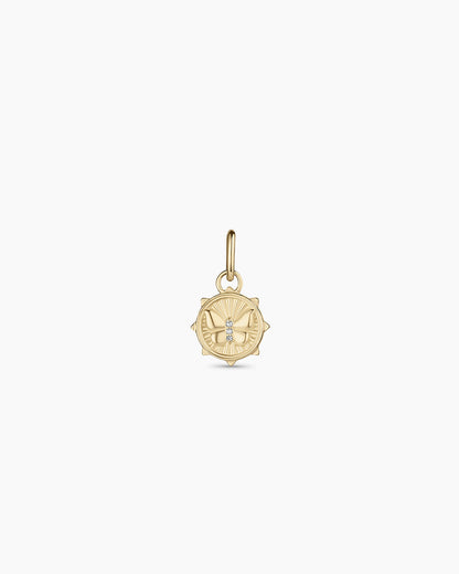 Diamond Butterfly Charm || option::14K Solid Gold
