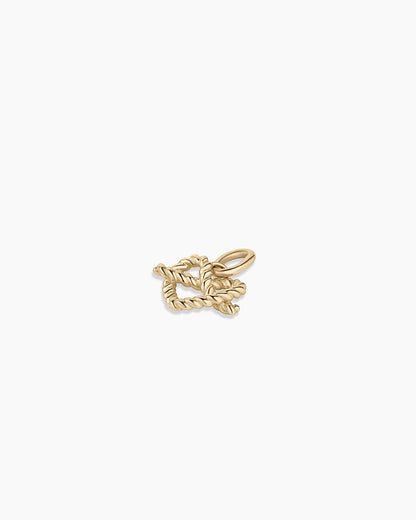 14K Gold Love Knot Charm || option::14K Solid Gold