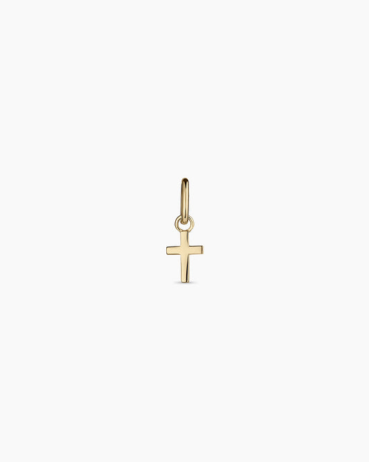 14K Gold Cross Charm || option::14K Solid Gold
