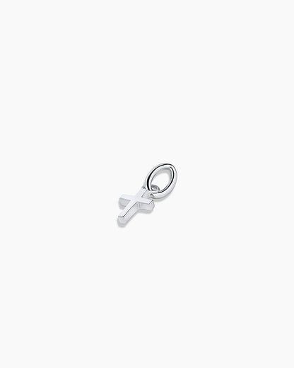 14K Gold Cross Charm || option::14K Solid White Gold