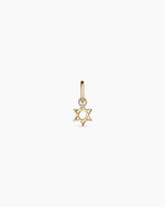 14K Gold Star of David Charm || option::14K Solid Gold