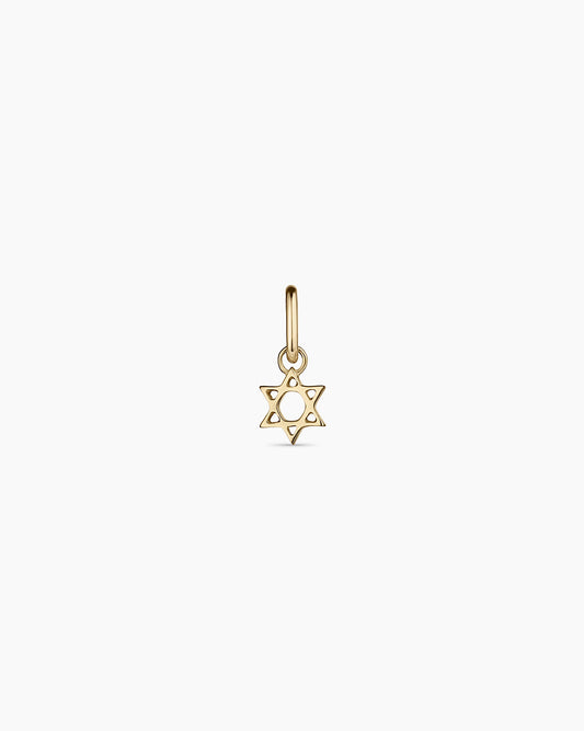 14K Gold Star of David Charm || option::14K Solid Gold