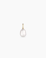 14K Gold Pearl Charm || option::14K Solid Gold