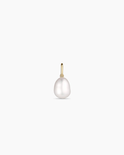 14K Gold Pearl Charm || option::14K Solid Gold