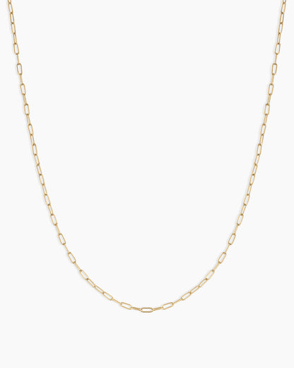 14K Gold Parker Delicate Link Necklace || option::14K Solid Gold