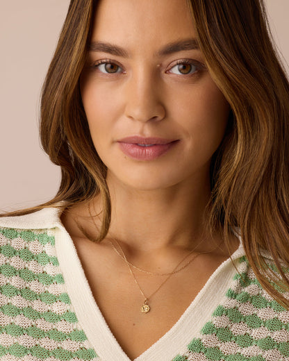Diamond Butterfly Charm Necklace || option::14K Solid Gold