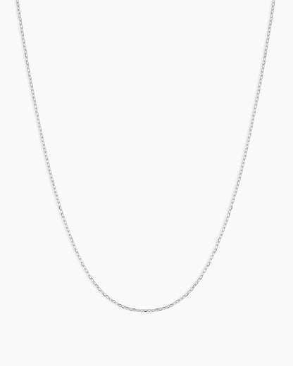 14K Gold Basic Chain || option::14K Solid White Gold