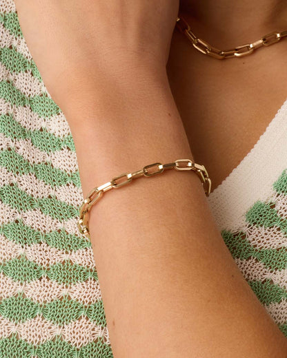 14K Gold Parker Luxe Bracelet || option::14K Solid Gold, 7 7/16 in.