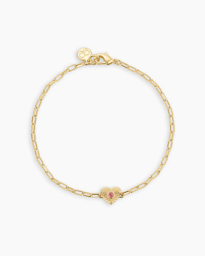 Birthstone Heart Bracelet