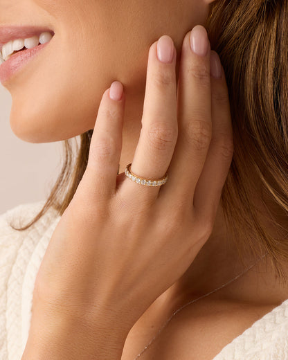 Lab Grown Diamond Eternity Ring || option::14K Solid Gold, 2.6mm