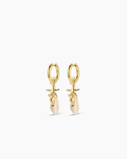 Ocean Cluster Hoops || option::18K Gold Plated