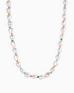 Pearl Rainbow Cove Necklace || option::18K Gold Plated