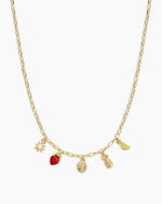 Summer Mini Charm Necklace || option::18K Gold Plated