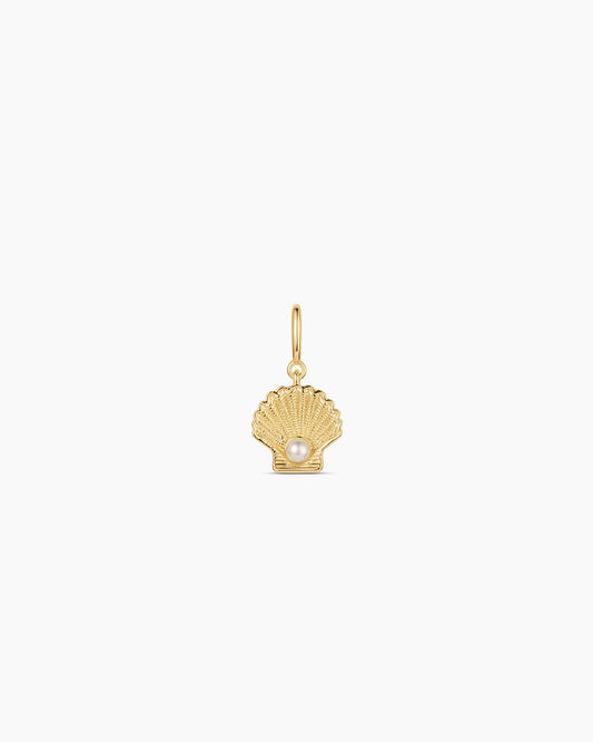 Shell Pearl Parker Charm || option::18K Gold Plated