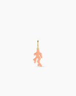 Coral Parker Charm || option::18K Gold Plated, Coral Enamel
