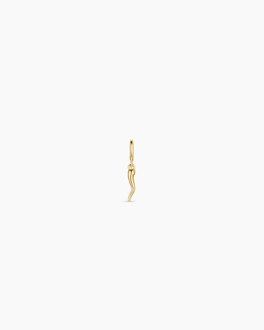 Italian Horn Parker Charm || option::18K Gold Plated