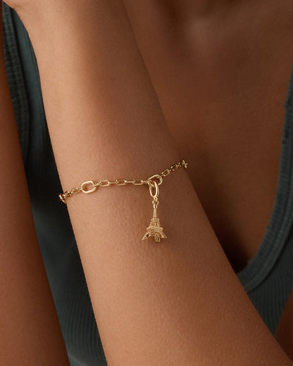 Eiffel Tower Parker Charm || option::18K Gold Plated