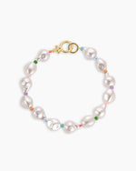 Pearl Rainbow Cove Bracelet || option::18K Gold Plated