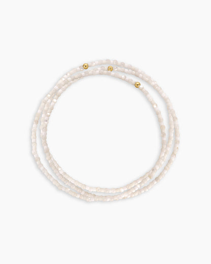 Harbor Bracelet Set || option::18K Gold Plated, Mother of Pearl