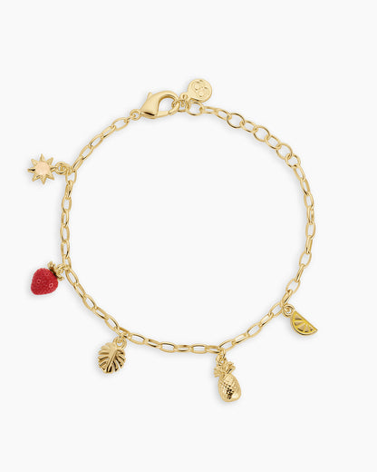 Summer Mini Charm Bracelet || option::18K Gold Plated