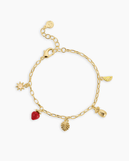 Summer Mini Charm Bracelet || option::18K Gold Plated