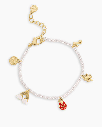 Lucky Mini Charm Bracelet || option::18K Gold Plated