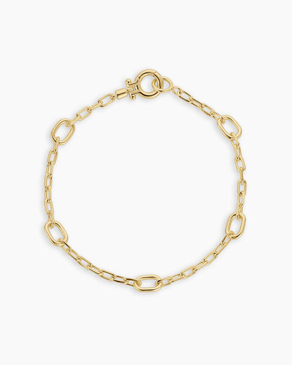 Parker Charm Link Bracelet || option::18K Gold Plated