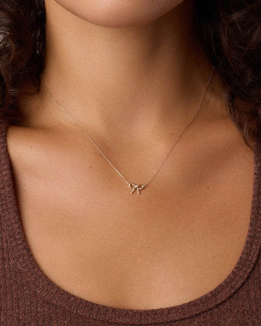 Diamond Put a Bow on it Necklace