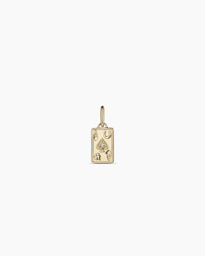 Diamond Ace Charm || option::14K Solid Gold