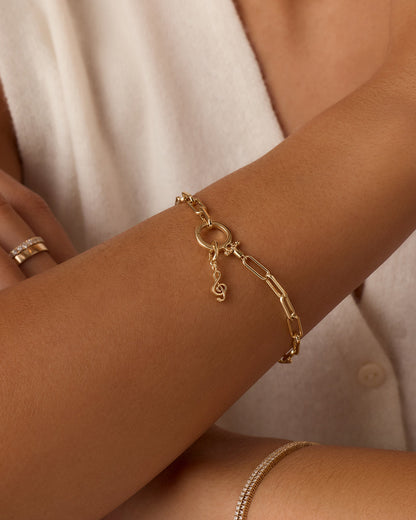 Clef Parker Charm || option::18K Gold Plated