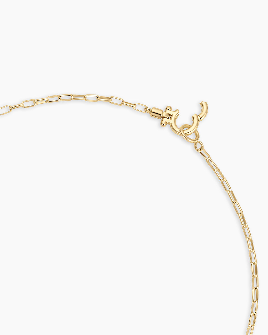 Vintage Heart Alphabet Charm Necklace - M || option::18K Gold Plated, M