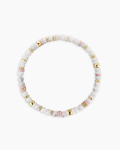 Power Gemstone Harbor Bracelet - Howlite || option::18K Gold Plated, Howlite - Calming