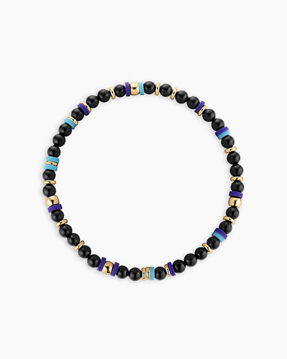 Power Gemstone Harbor Bracelet - Black Onyx || option::18K Gold Plated, Black Onyx - Protection